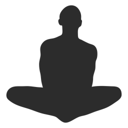 Stretch yoga meditation silhouette PNG Design