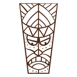Traço de totem Tiki havaí Desenho PNG