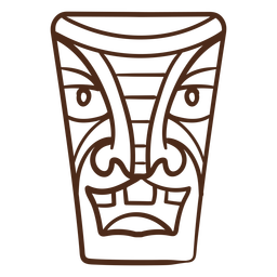 Trazo de máscara tiki Diseño PNG Transparent PNG