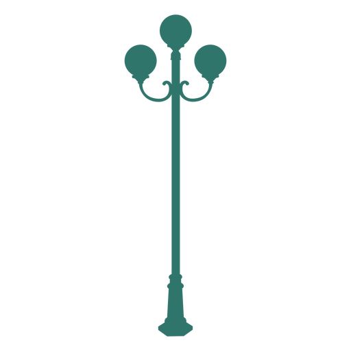 Triple street lamp vintage PNG Design