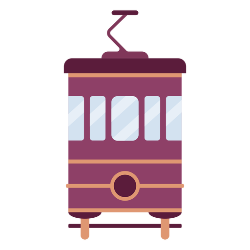 Trolley front flat PNG Design