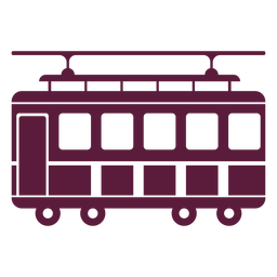 Trolley vehicle side PNG Design
