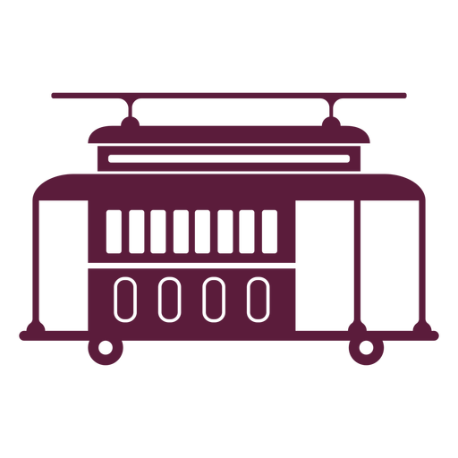 Trolley Fahrzeug Vintage PNG-Design