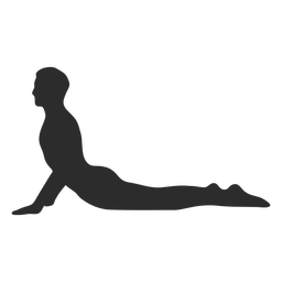 Upward facing dog yoga silhouette Transparent PNG