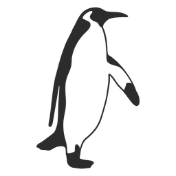 Silueta de pingüino caminando Diseño PNG
