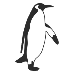 Walking penguin silhouette Transparent PNG