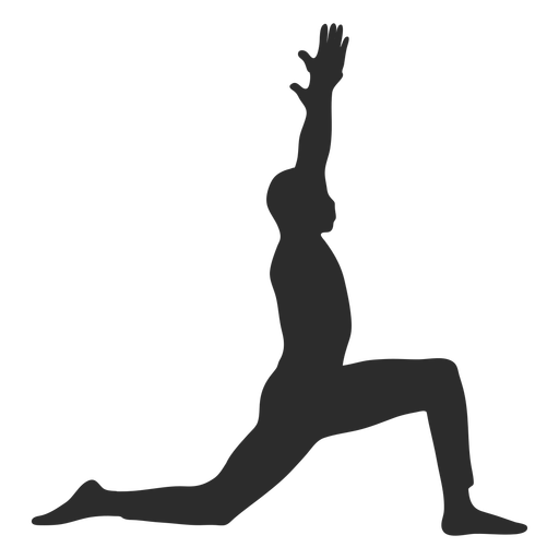 Krieger Yoga Pose Silhouette PNG-Design