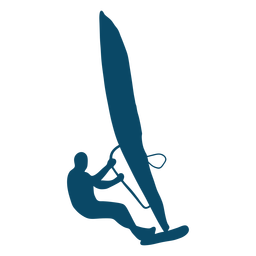 Windsurfer man silhouette PNG Design