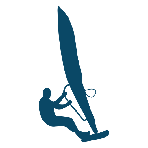Silhueta de homem windsurfista Desenho PNG