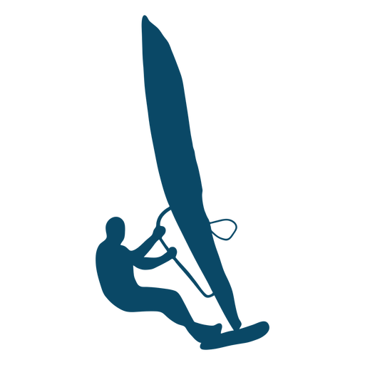 Windsurfer man silhouette PNG Design