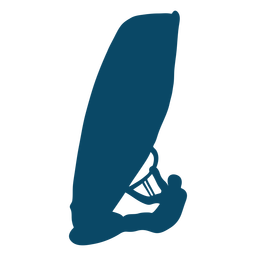 Silhueta de windsurfista do oceano Desenho PNG