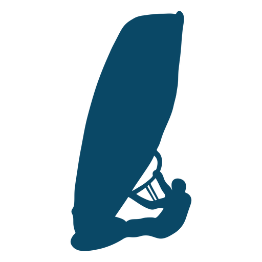 Silhueta de windsurfista do oceano Desenho PNG