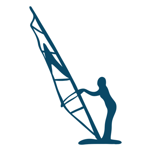 Windsurfing Surfer Silhouette PNG-Design
