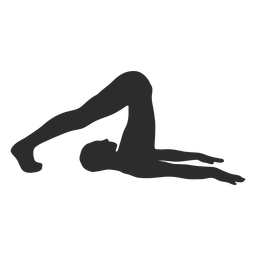Silueta de ejercicio de estiramiento de yoga Diseño PNG