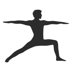 Yoga Krieger Pose Silhouette Transparente Png Svg Vektor