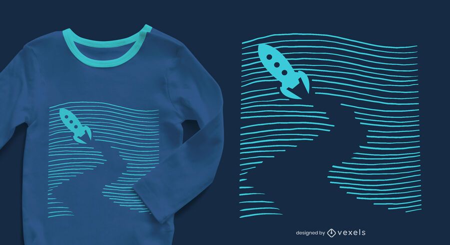 Rocketship path t-shirt design Rocketship path t-shirt design