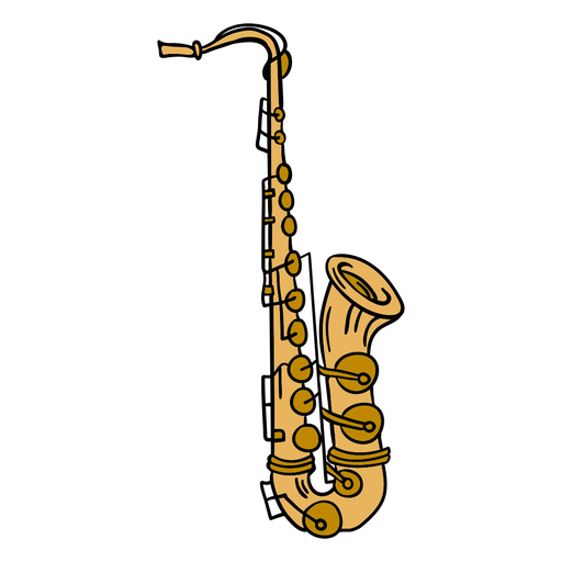 Ilustraci?n de instrumento de saxof?n alto Diseño PNG