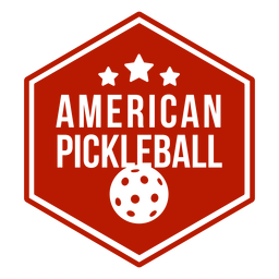 American pickleball hexagon badge pickleball PNG Design Transparent PNG