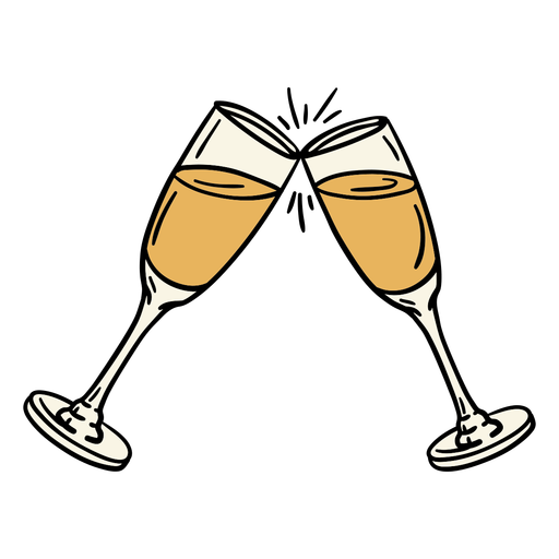 Champagnergl?ser Illustration PNG-Design
