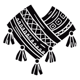 Roupas andinas coloridas pretas Desenho PNG