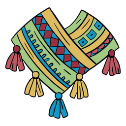 Colorful andean clothing illustration