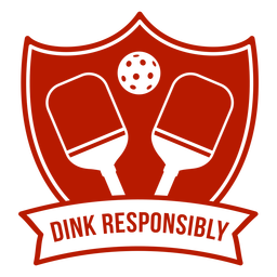 Dink verantwortungsbewusst Pickleball Abzeichen Pickleball PNG-Design