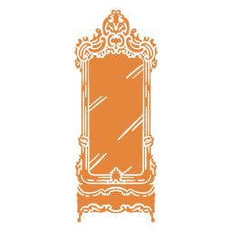 Kommode Spiegel verziert PNG-Design