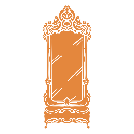 Tocador con espejo adornado Diseño PNG