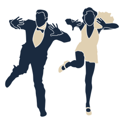Duotone Swing Dance Paar PNG-Design