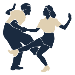 Duotone Swing Jazz Tanzpaar PNG-Design