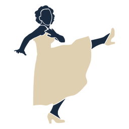 Duotone swing mulher dançando chute Desenho PNG Transparent PNG