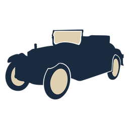 Convertible de coches antiguos Duotone Diseño PNG