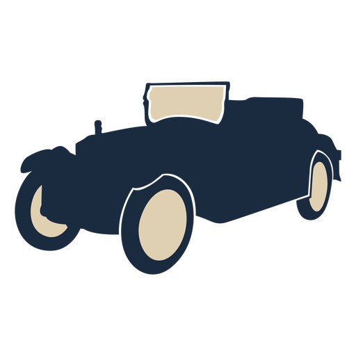 Duotone Oldtimer Cabrio PNG-Design