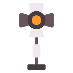Icono plano de luces de película Diseño PNG