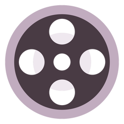 Black film reel - Transparent PNG & SVG vector file