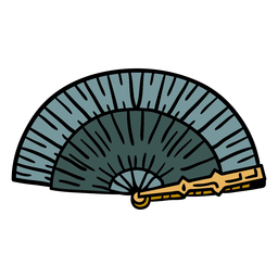 Ilustración de abanico de mano plegable Diseño PNG