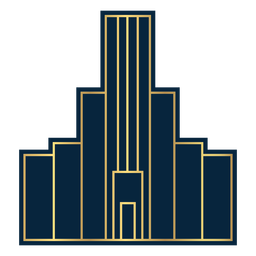 Edifício geométrico art déco Desenho PNG