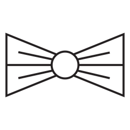Traço de gravata borboleta de linha geométrica Desenho PNG