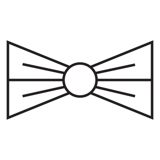 Geometric line bow tie stroke PNG Design