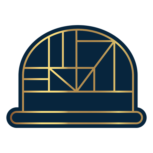 Geometric line dome hat PNG Design