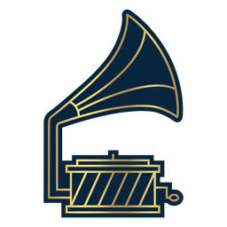 Vitrola gramofone de linha geométrica Desenho PNG Transparent PNG