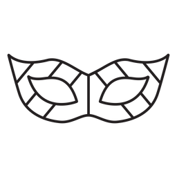 Geometric line masquerade eye mask stroke PNG Design Transparent PNG