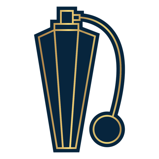 Vintage Parfümpumpenflasche der geometrischen Linie PNG-Design