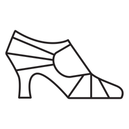 Traço geométrico de salto alto feminino