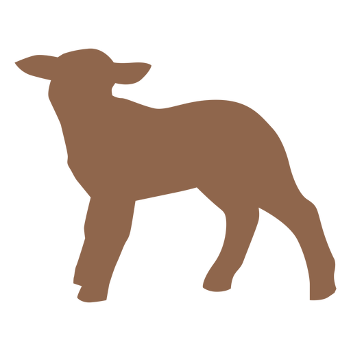 Lamb animal side silhouette PNG Design