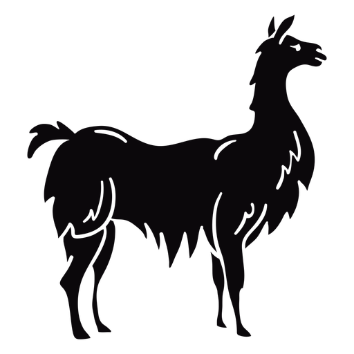 Download Llama animal profile black - Transparent PNG & SVG vector file