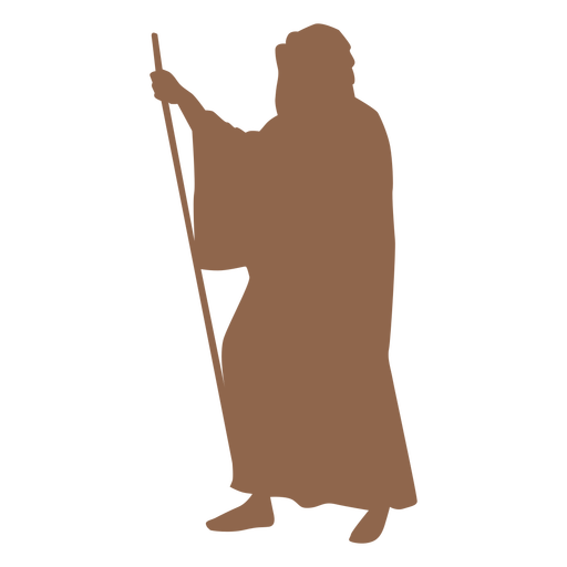 Man profile cane silhouette PNG Design