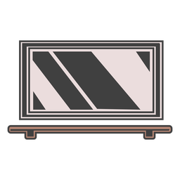 Ilustración de estante de espejo Diseño PNG