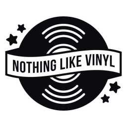 Nada como o distintivo de vinil preto Desenho PNG