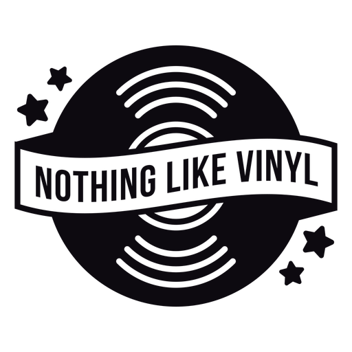 Nichts wie Vinyl schwarz Abzeichen PNG-Design